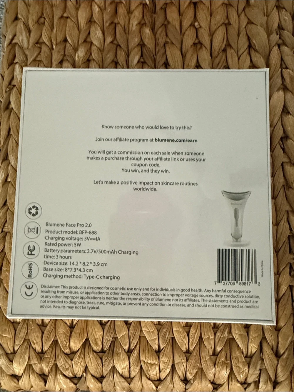 Blumene Face Pro 2.0 - White Facial Sculpting Device - Skin Toning Tool